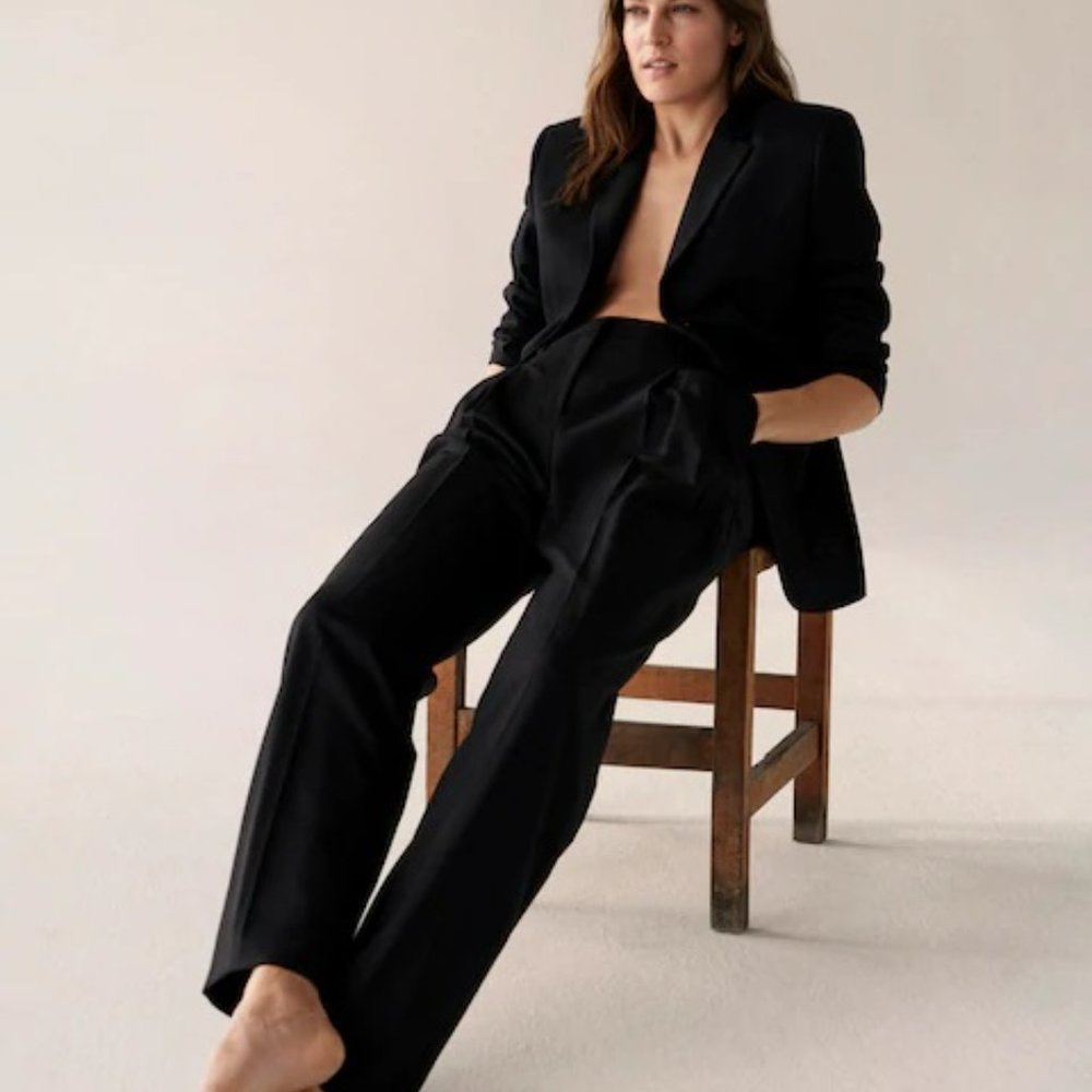MANGO Suit Trouser Pants in Black, Sz 10 - Picture 15 of 15